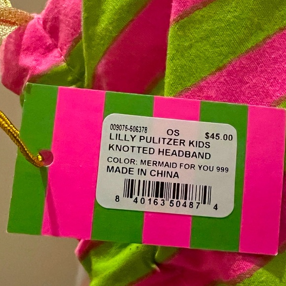 NWT Lele Sadoughi x Lilly Pulitzer Kids Knotted Headband - Mermaid For You - Picture 5 of 5